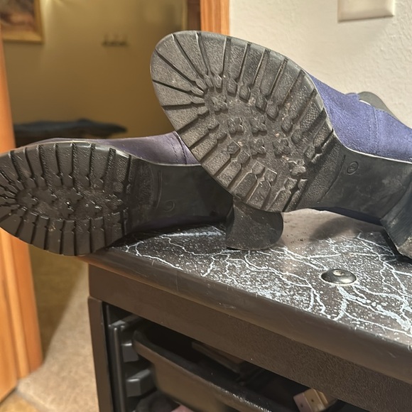 Navy blue boots with ankle strap size 9 - Picture 4 of 5